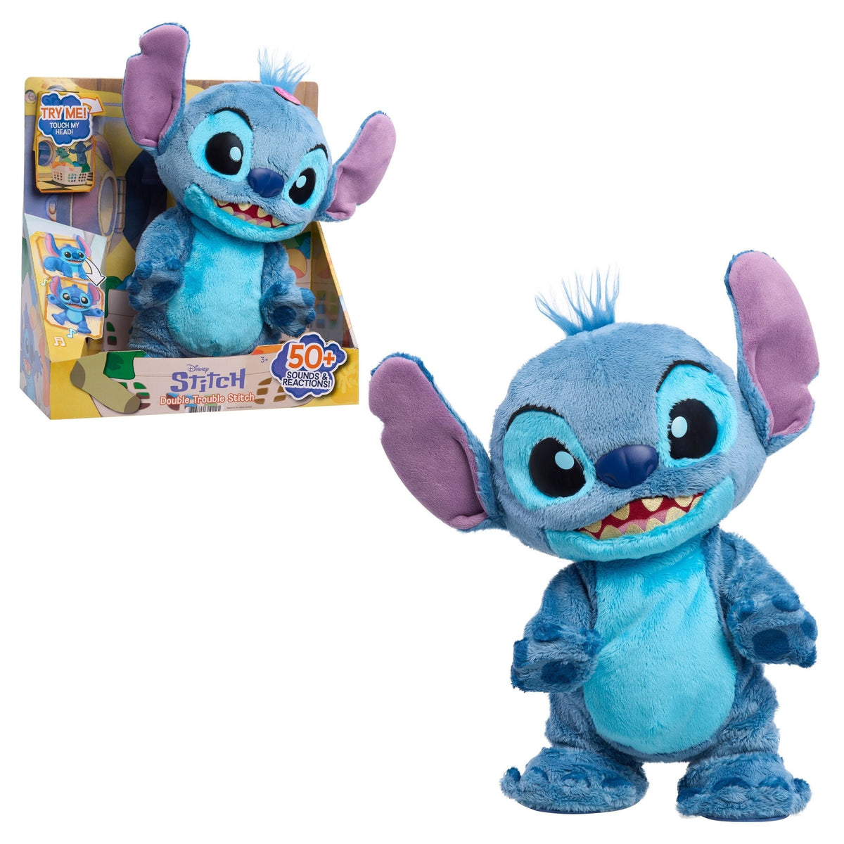Stitch Double Trouble Interactive Plush, Blue J5P0 - product image 1