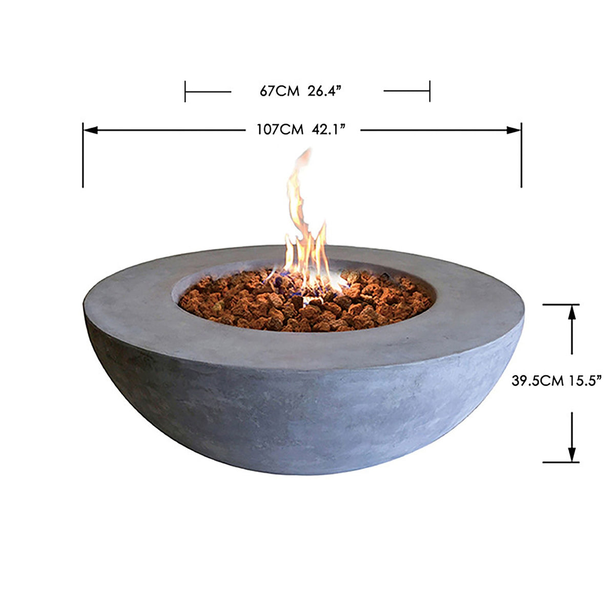 Lunar Bowl Liquid Propane, Light Grey H2Q0 - product image 4