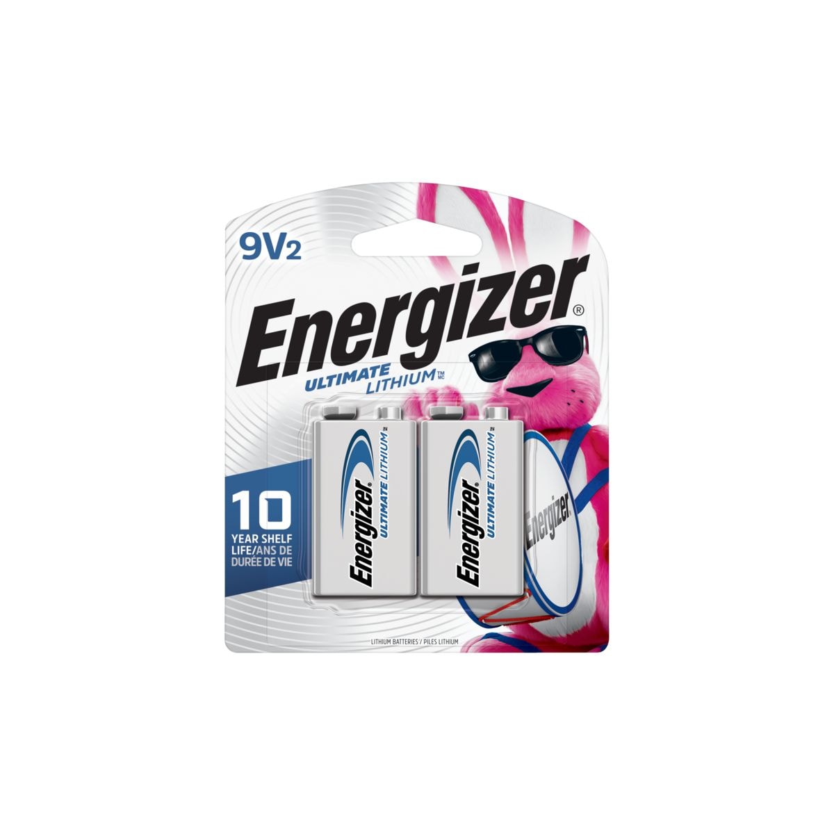 2-pk 9V / 9 Volt Lithium Batteries, EZ Turn Lock, PowerSeal R2O7 - product image 1