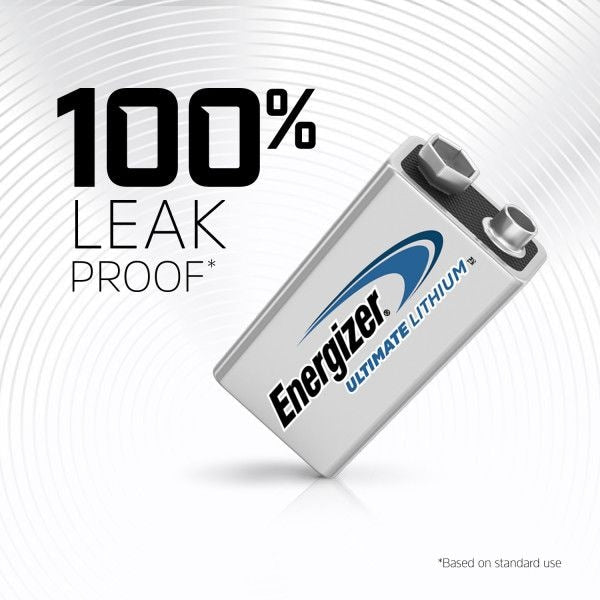 2-pk 9V / 9 Volt Lithium Batteries, EZ Turn Lock, PowerSeal R2O7 - product image 2