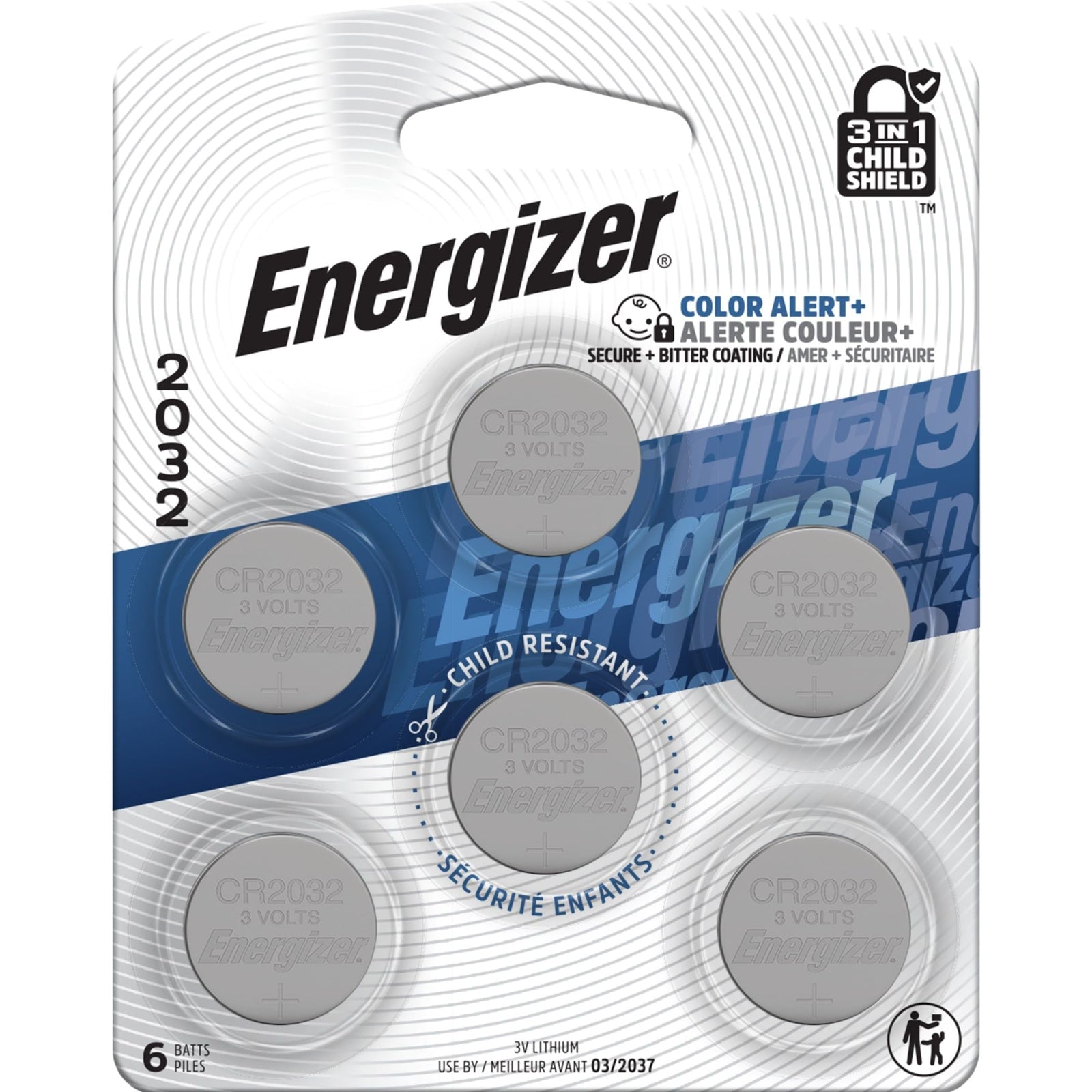 6-pk CR2032 3V / 3 Volt Lithium Coin Cell Batteries, Long Lasting X2V5 - product image 2