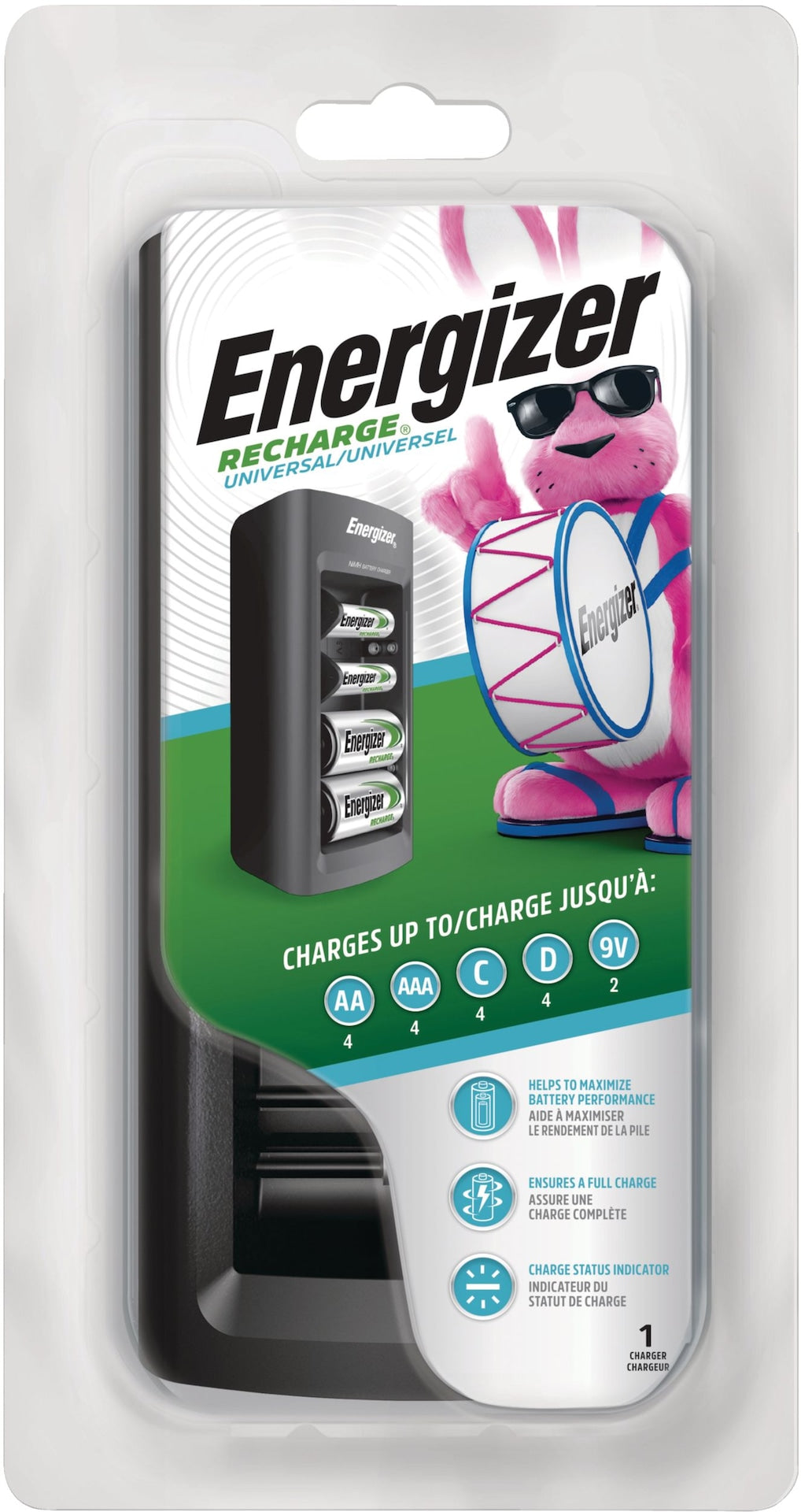 CHFC Universal Battery Charger For NiMH Rechargeable Batteries, AA/AAA/C/D/9V O7T3 - product image 1