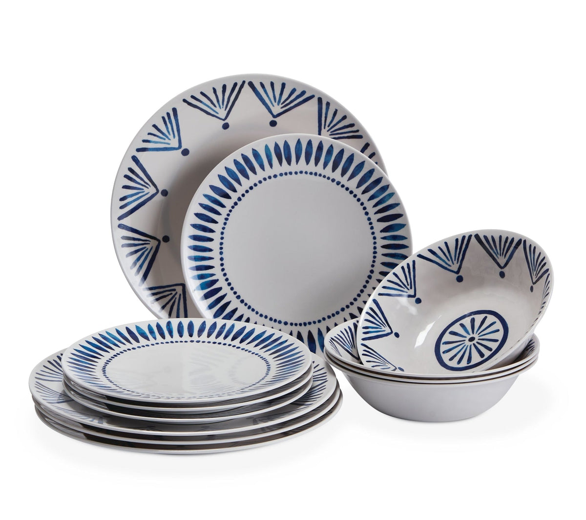 Patio Dinnerware Set, 12-piece, Blue X1R8 - product image 1