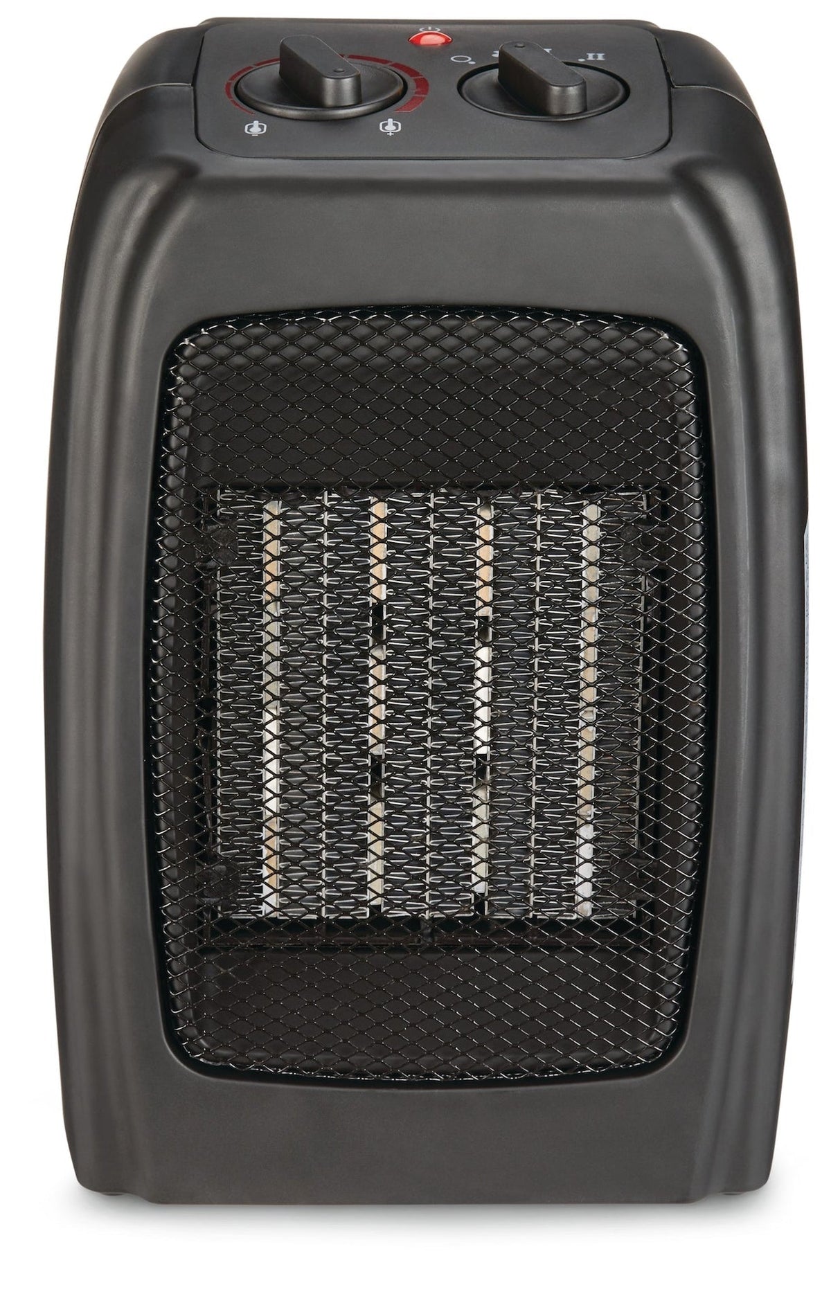 Portable Ceramic Space Heater withThermostat, 1500W, Black D7U1 - product image 1