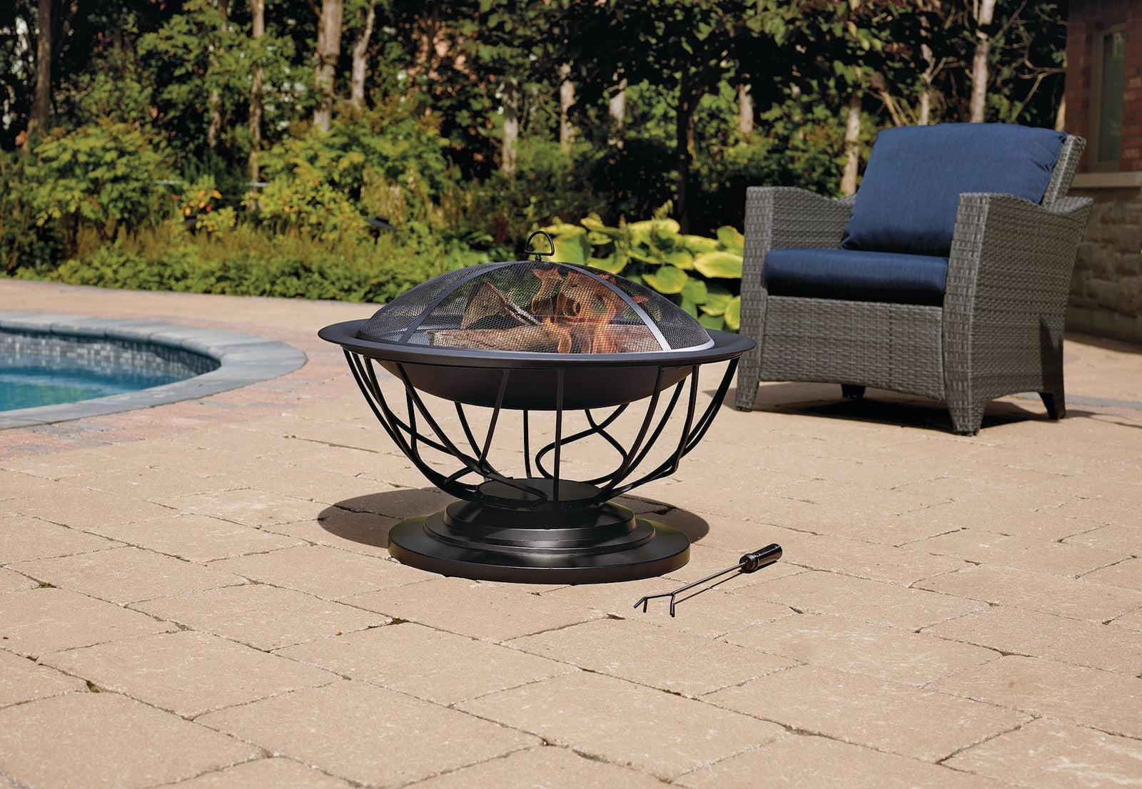 Savona Round Wood-Burning Outdoor Fire Bowl/Fire Pit, 29.5 x 20-in H5A0 - product image 6