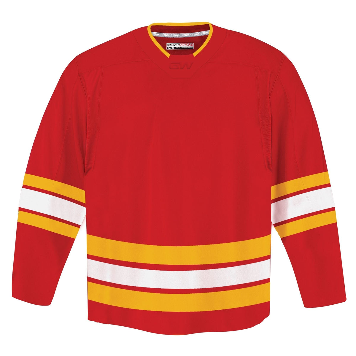 8500 Pro Team Hockey Jersey, Junior, Calgary Flames Home Colours, Various Sizes S6X4 - product image 1
