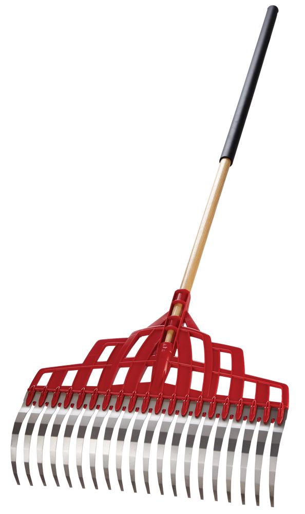 Multi-Purpose Poly Steel 20-Tine Leaf Rake, Wooden Shaft, 65.5-in W7X3 - product image 2
