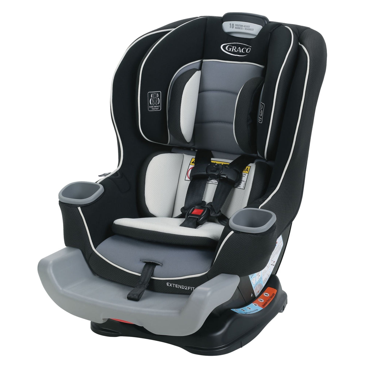 Extend2Fit Convertible Car Seat – Safely Grows with Child from Rear-Facing to Forward-Facing, 1.8-30 kg (4-65 lb), Gotham A7E2 - product image 1