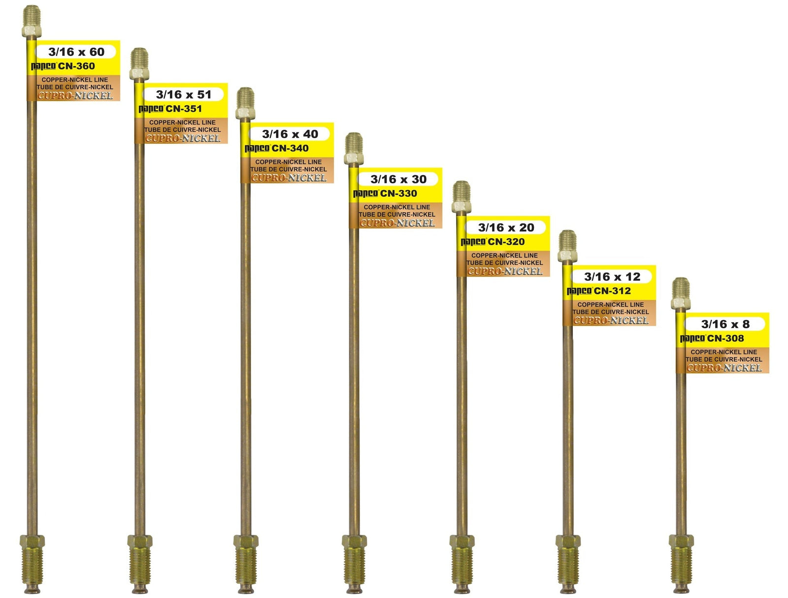 CN340 Copper Nickel Brake Line, Standard, 40 x 3/16-in Please make sure this part fits your need M2Z6 - product image 1