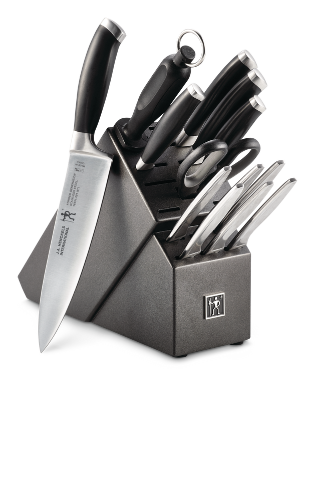 Stainless Steel Forged Generation Knife Block Set, Ergonomic Grip, 14-pc T2A7 - product image 1