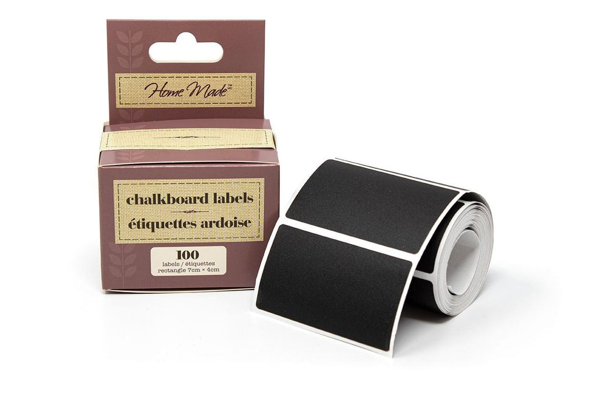 Home Made Chalkboard Sticker Labels for Storage Containers and Mason Jars, 100-pk K4S3 - product image 1