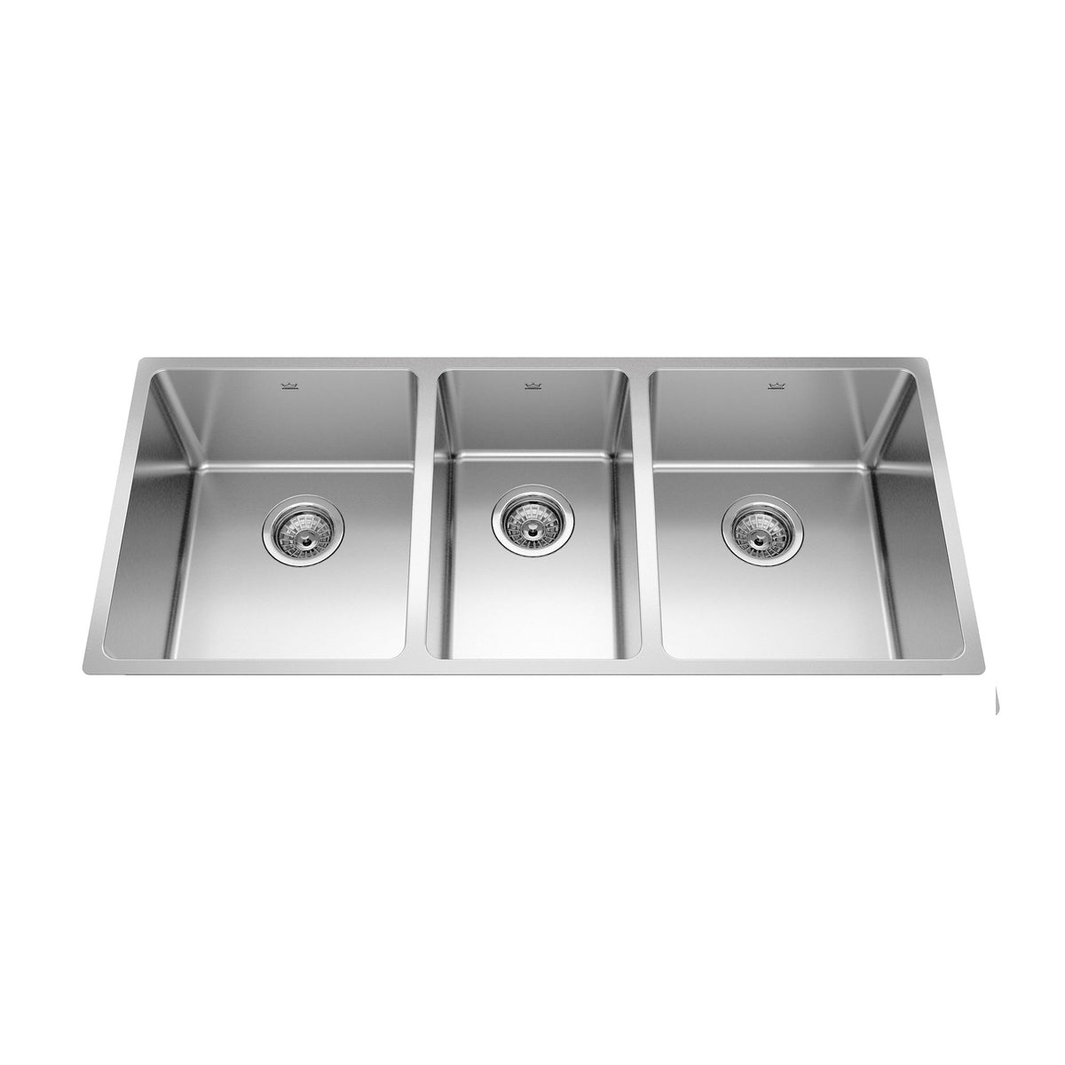 Brookmore Undermount Triple Bowl Kitchen Sink, 41.5-in x 18.1-in x 9-in, Stainless Steel L1V2 - product image 1
