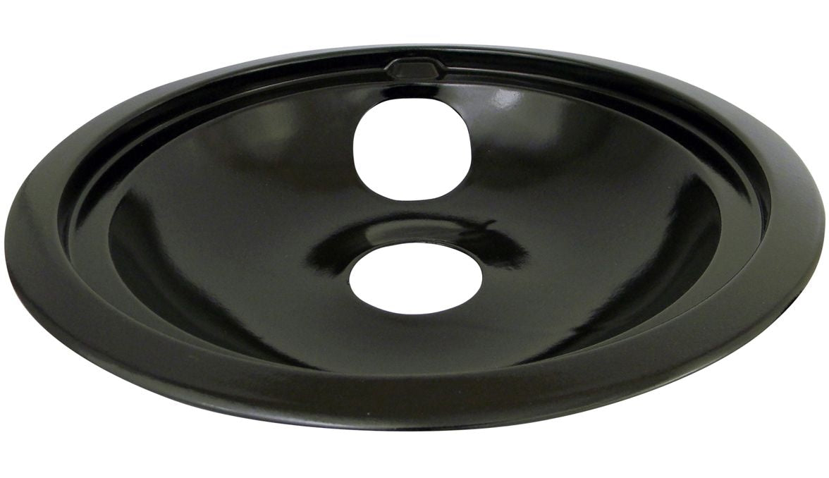 62248 GE Porcelain Stove Shallow-Draw Drip Pan with Trim Ring, Black, 8-in M9B2 - product image 1