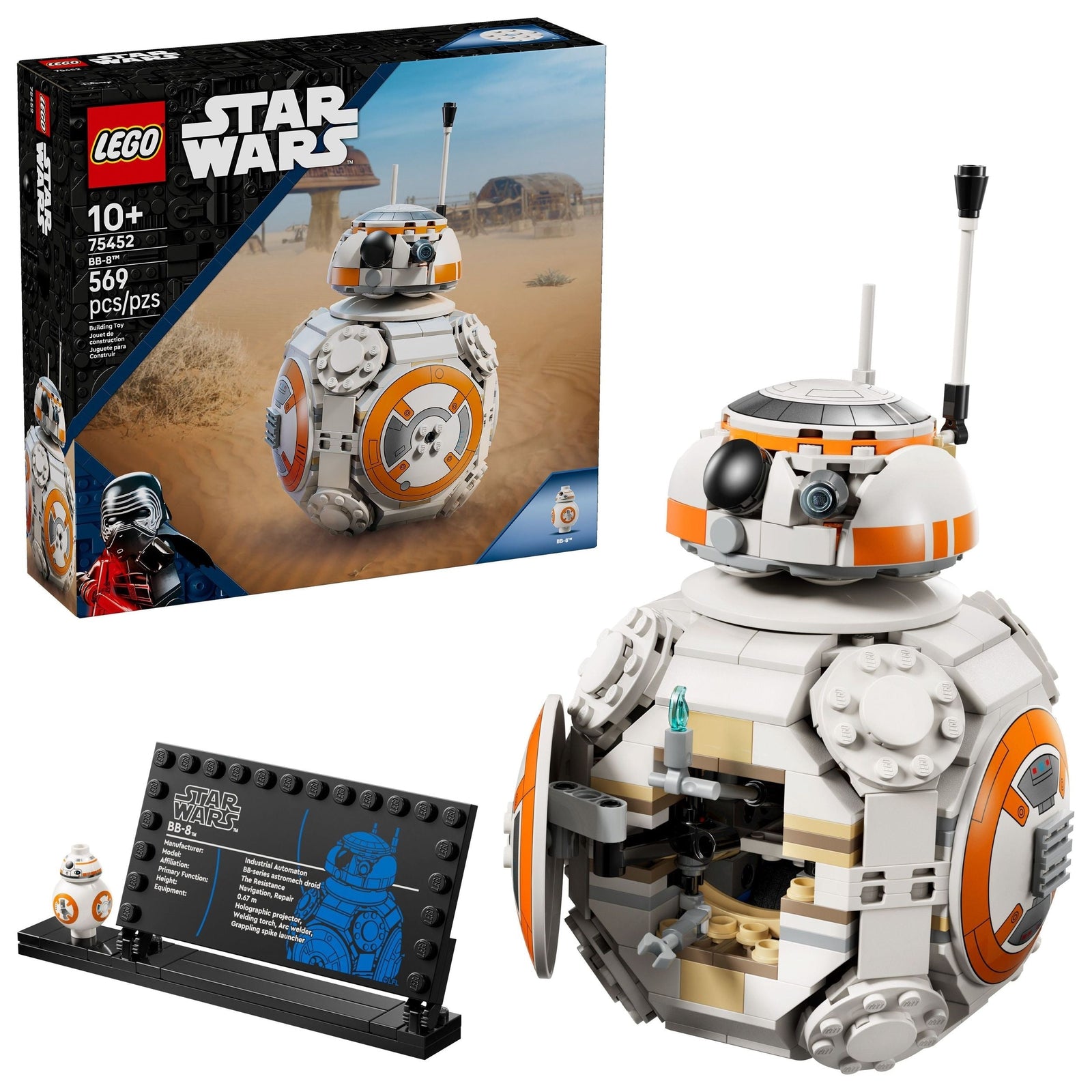 BB-8 Astromech Droid Toy Building Set - 75452, 569-pcs, Ages 10+ V2H0 - product image 1