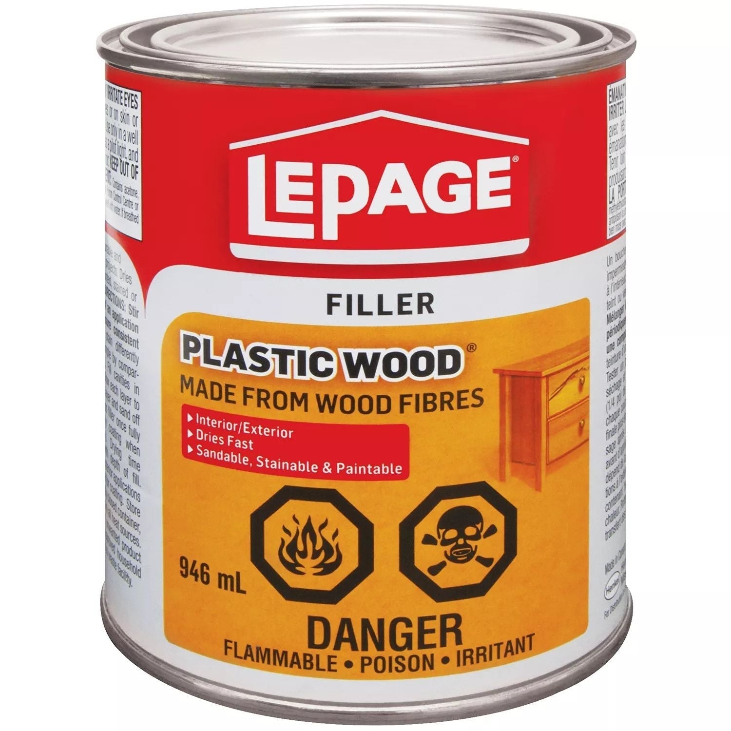 Plastic Wood Filler, 946-mL M0A8 - product image 1