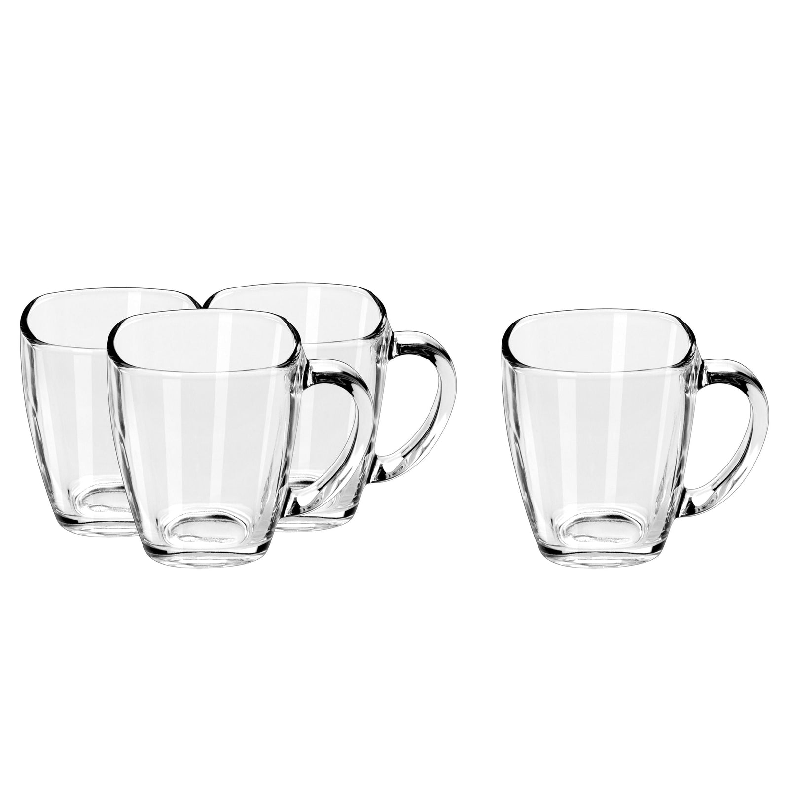 Square Mug Set, Clear, 4-pc E1W0 - product image 1