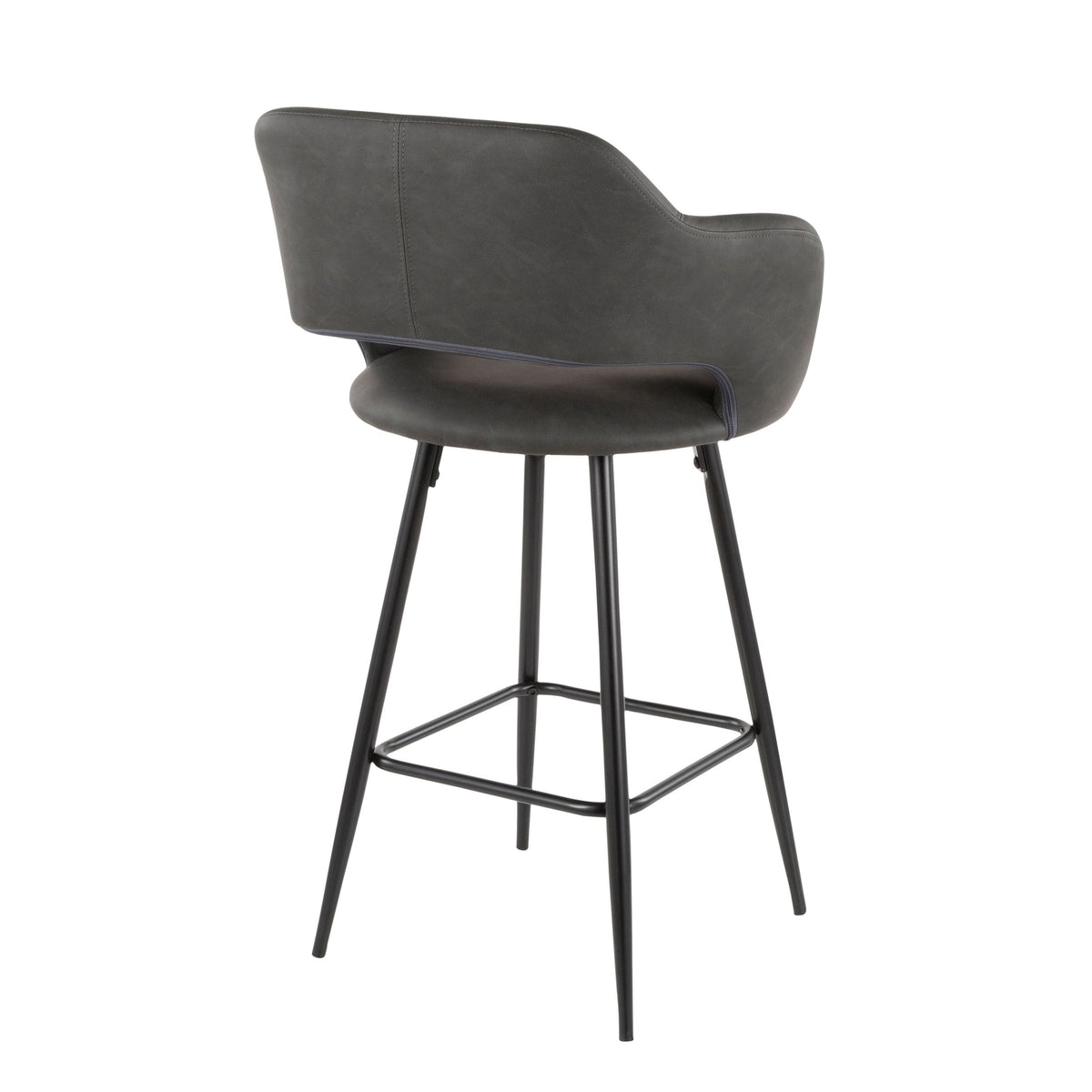 Margarite Fixed-Height Counter Stool, Black, 25-in, 2-pc J4P9 - product image 6