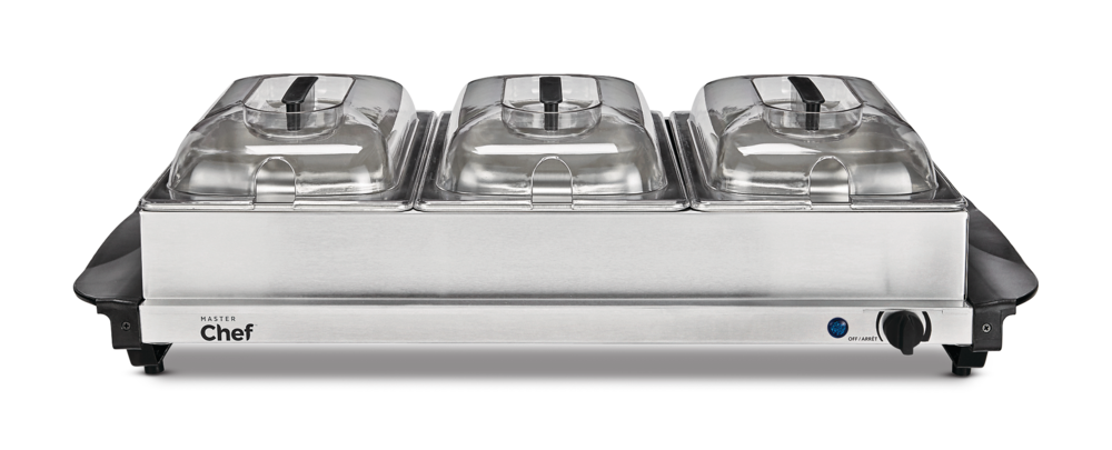 3-Tier Buffet Server/Food Warmer with Warming Tray, Stainless Steel, 300W V0Q2 - product image 2