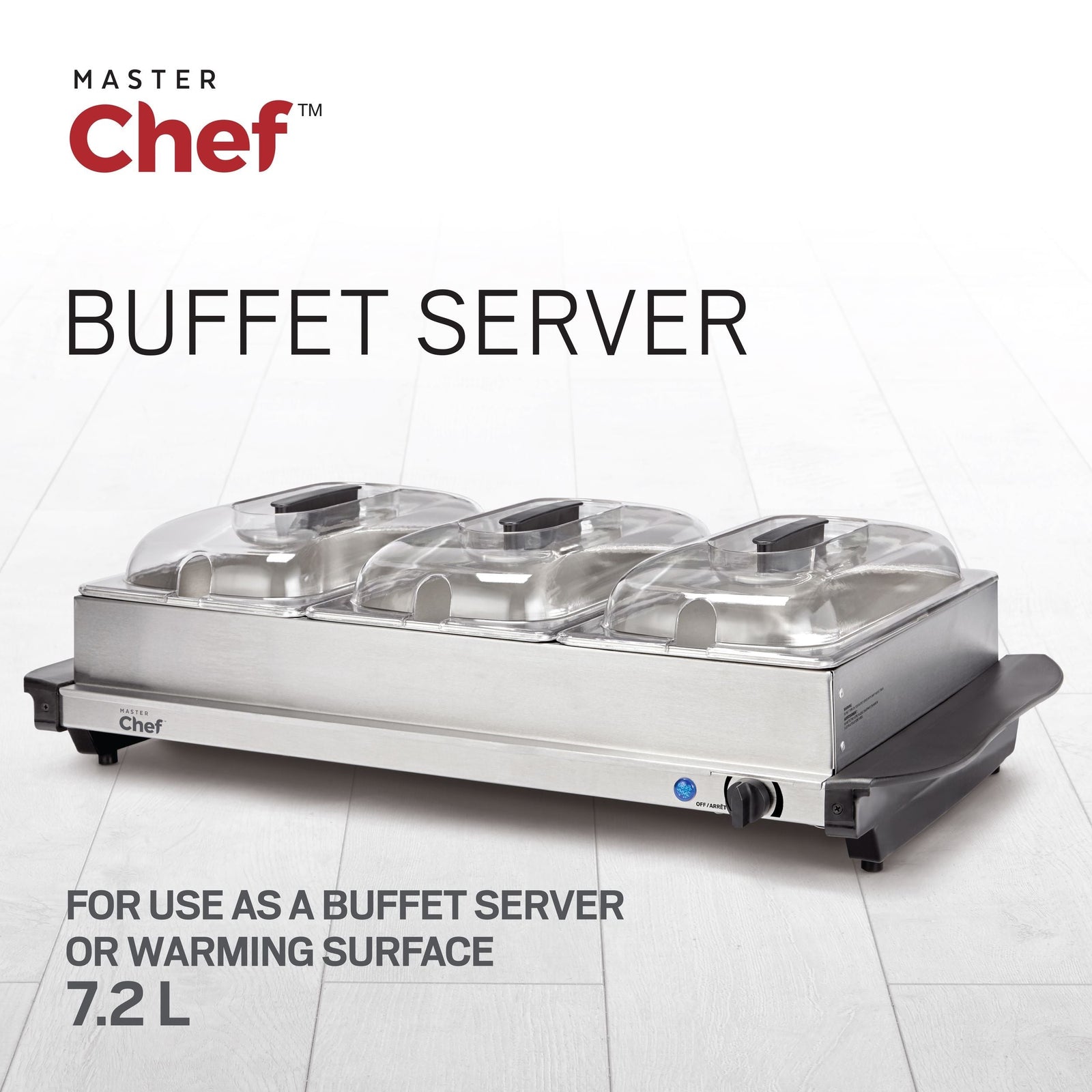 3-Tier Buffet Server/Food Warmer with Warming Tray, Stainless Steel, 300W V0Q2 - product image 5
