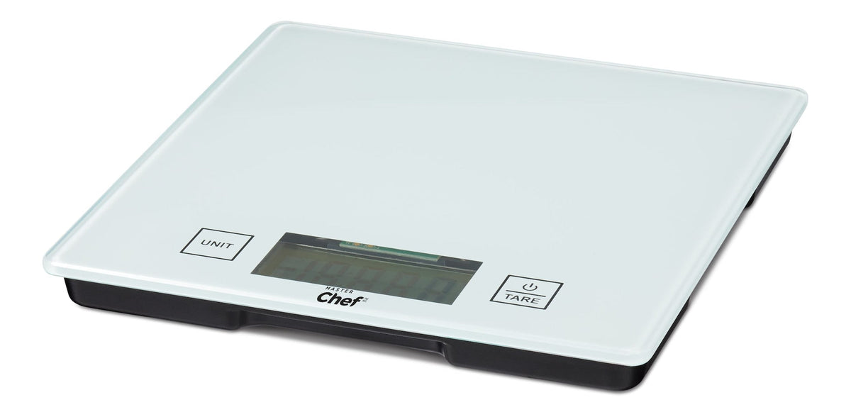 Square Glass Kitchen Scale, White, 5-kg C9I8 - product image 1