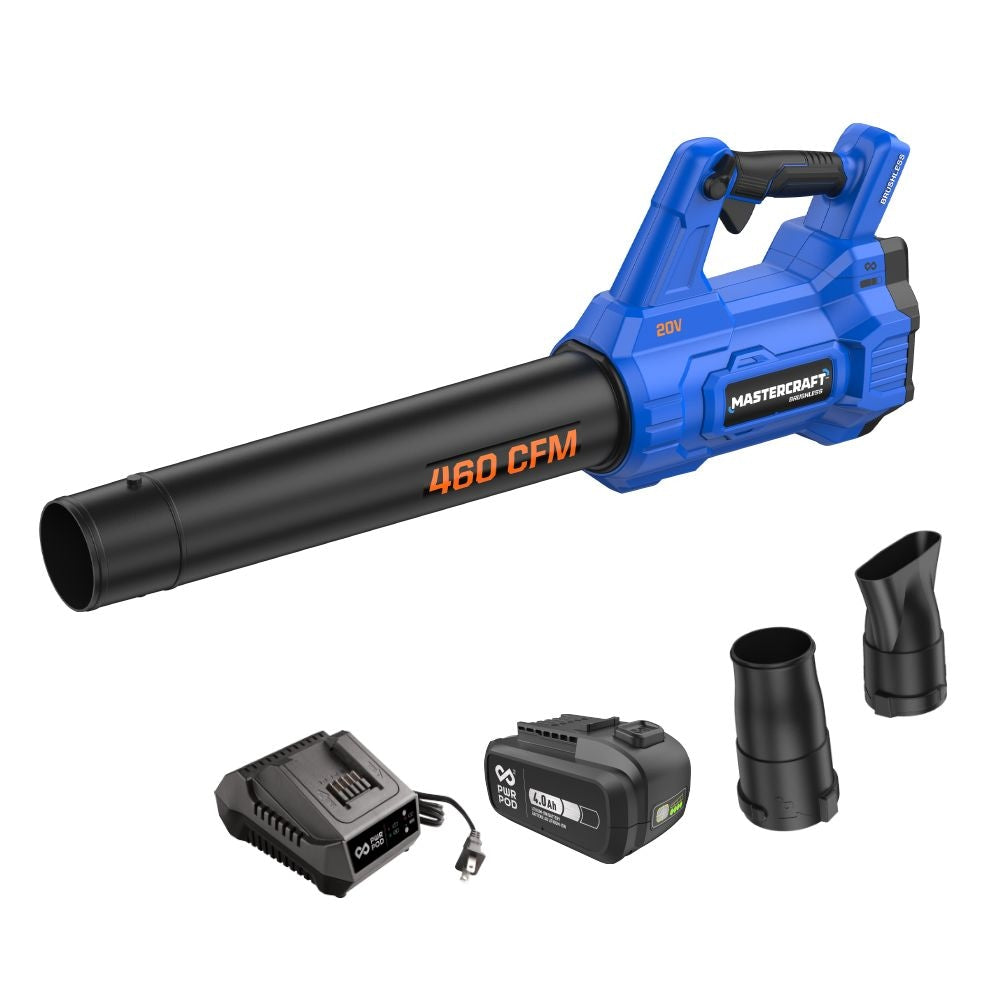 20V Cordless 460 CFM Brushless Leaf Blower Kit with PWRPOD 4 Ah Battery and Charger I1Z2 - product image 3
