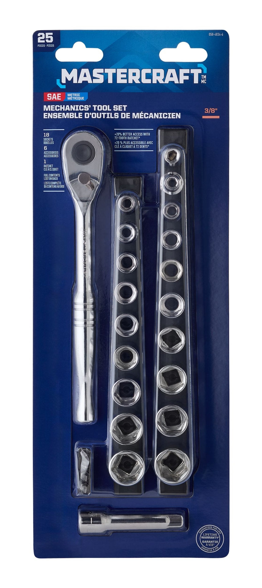 25 Piece 3/8" Drive Socket Set Q3N4 - product image 5
