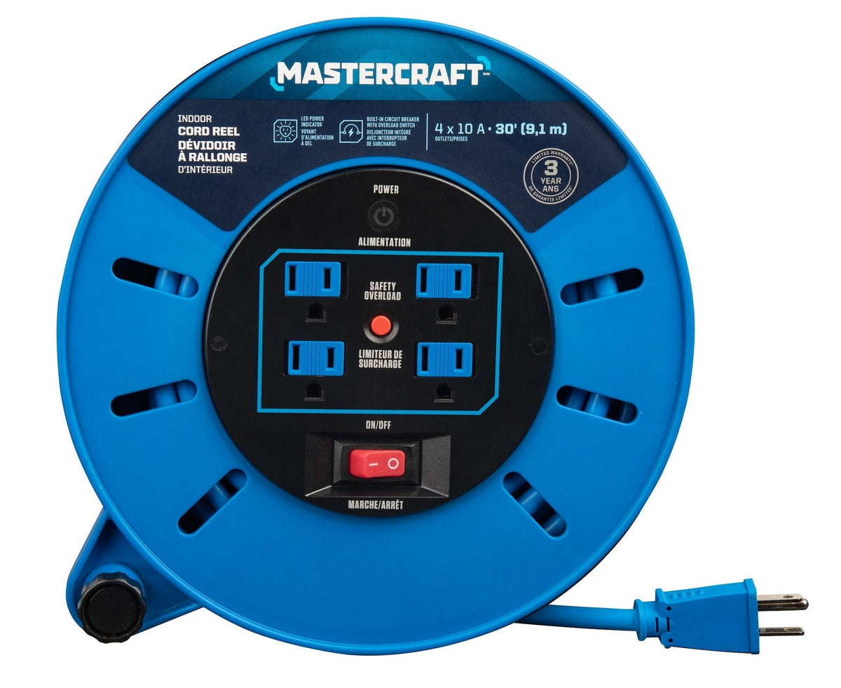 30-ft 10A Retractable Extension Cord Reel G8I4 - product image 2