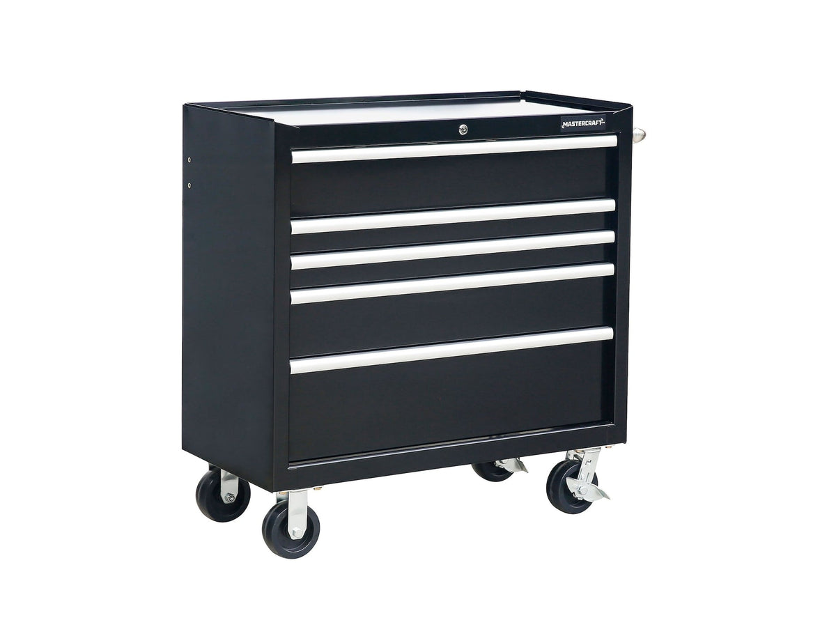 5-Drawer Powder-Coated Steel Tool Cabinet, Black, 36-in V4H2 - product image 4