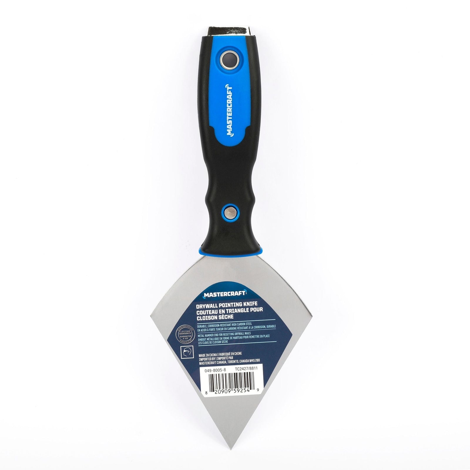 Carbon Steel Drywall Pointing Knife with Soft Grip & Hammer End O2X8 - product image 1