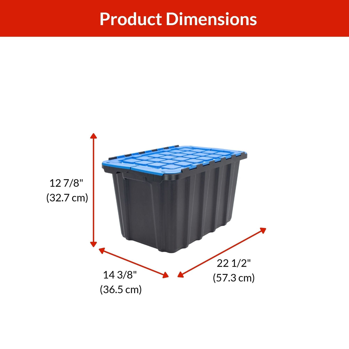 Heavy-Duty Polypropylene Flip Top Tote, 45-L P8W0 - product image 7