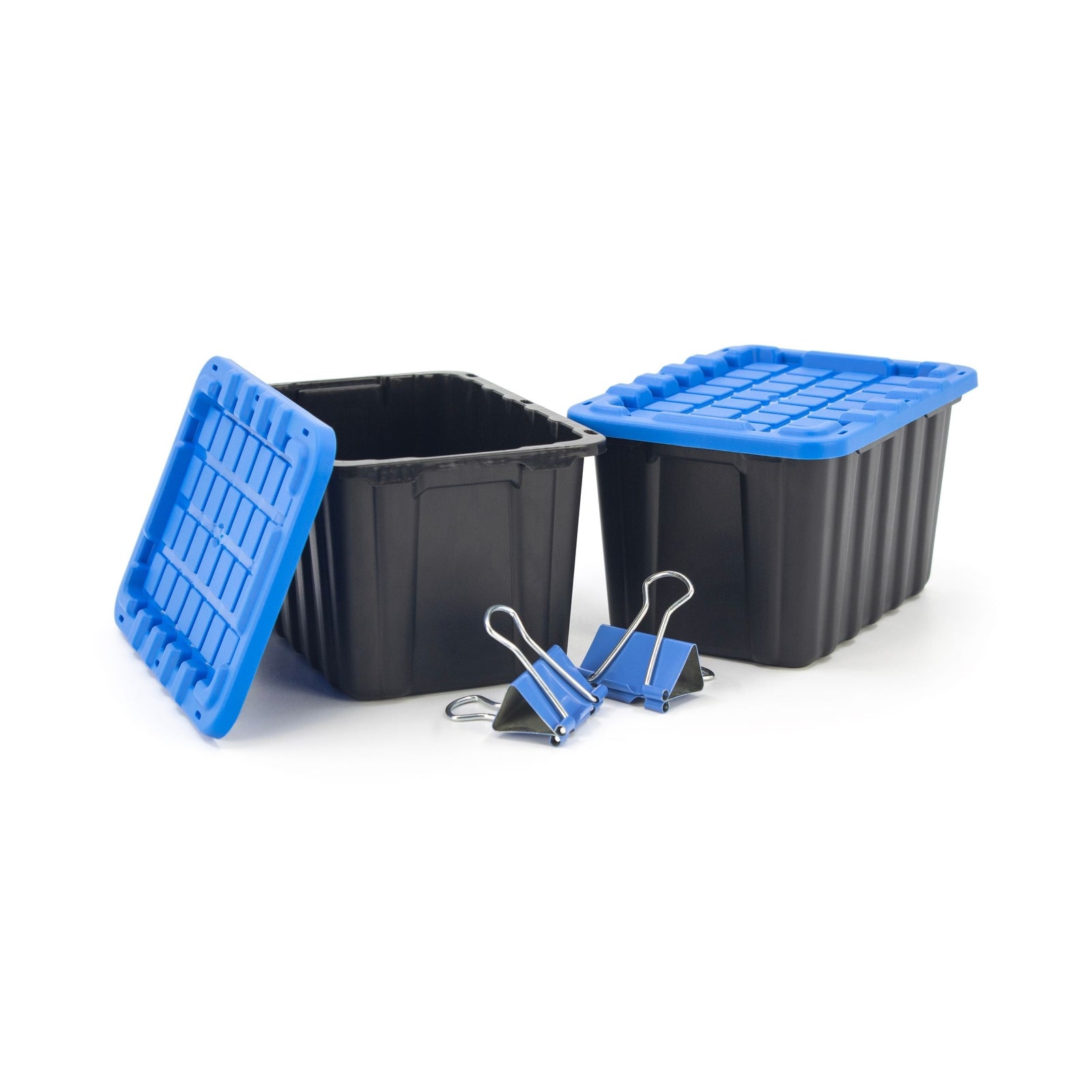 Tiny Heavy Duty Stackable Storage Tote with Lid, Black H0F6 - product image 8