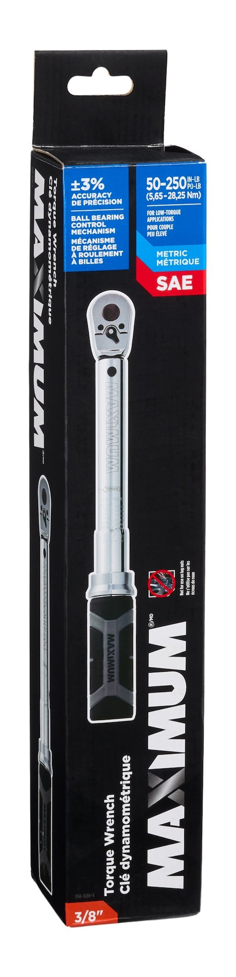 3/8-in Drive Torque Wrench, 50-250 in-lbs B5V9 - product image 7