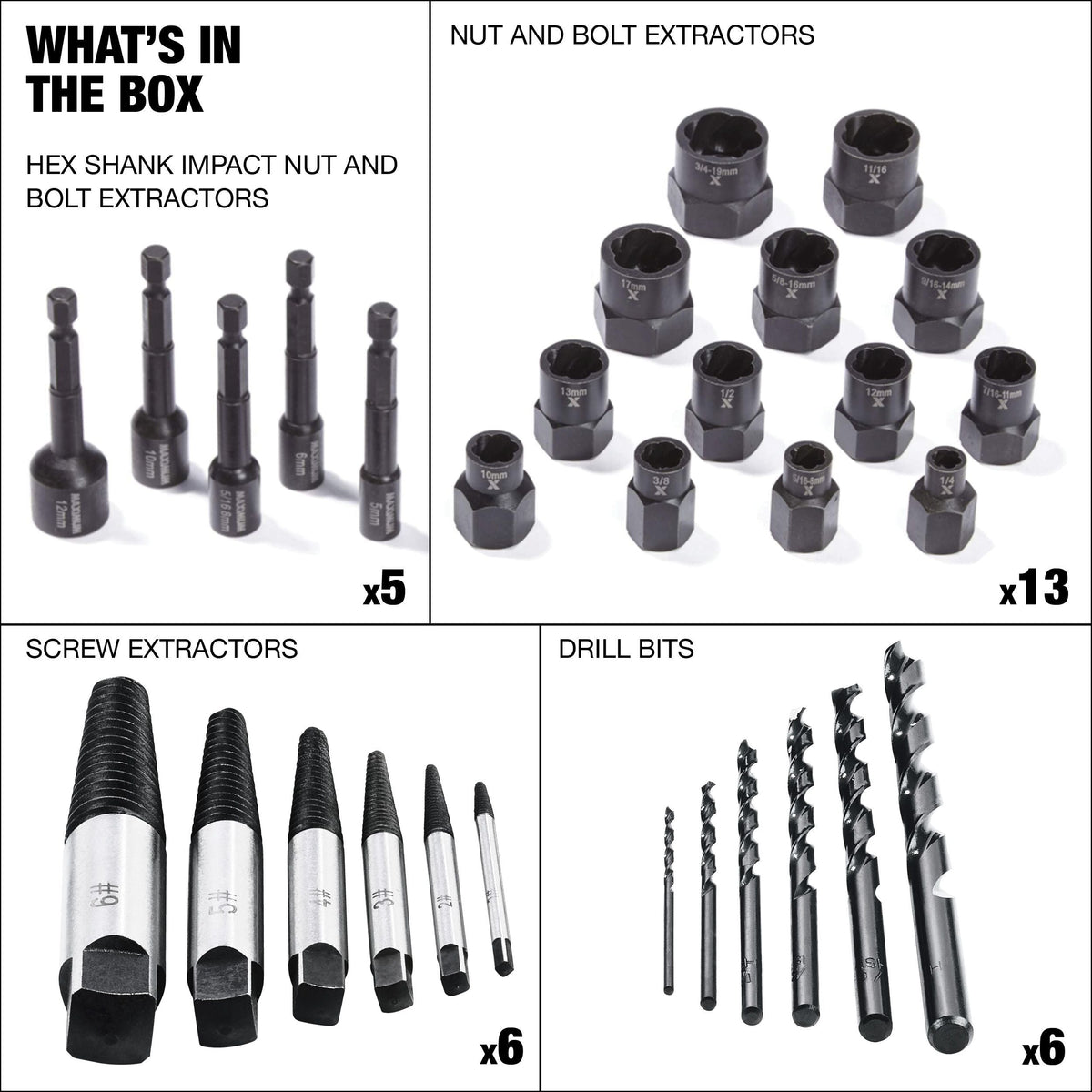 Bolt Remover Set, 30-pc, SAE/Metric C6N9 - product image 5