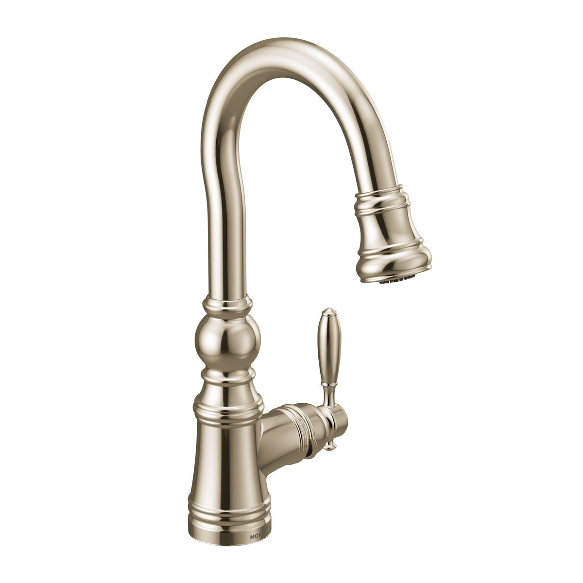 Weymouth Single Handle High Arc Pull Down Sprayer Kitchen Faucet with Power Clean, Polished Nickel Y3V5 - product image 1