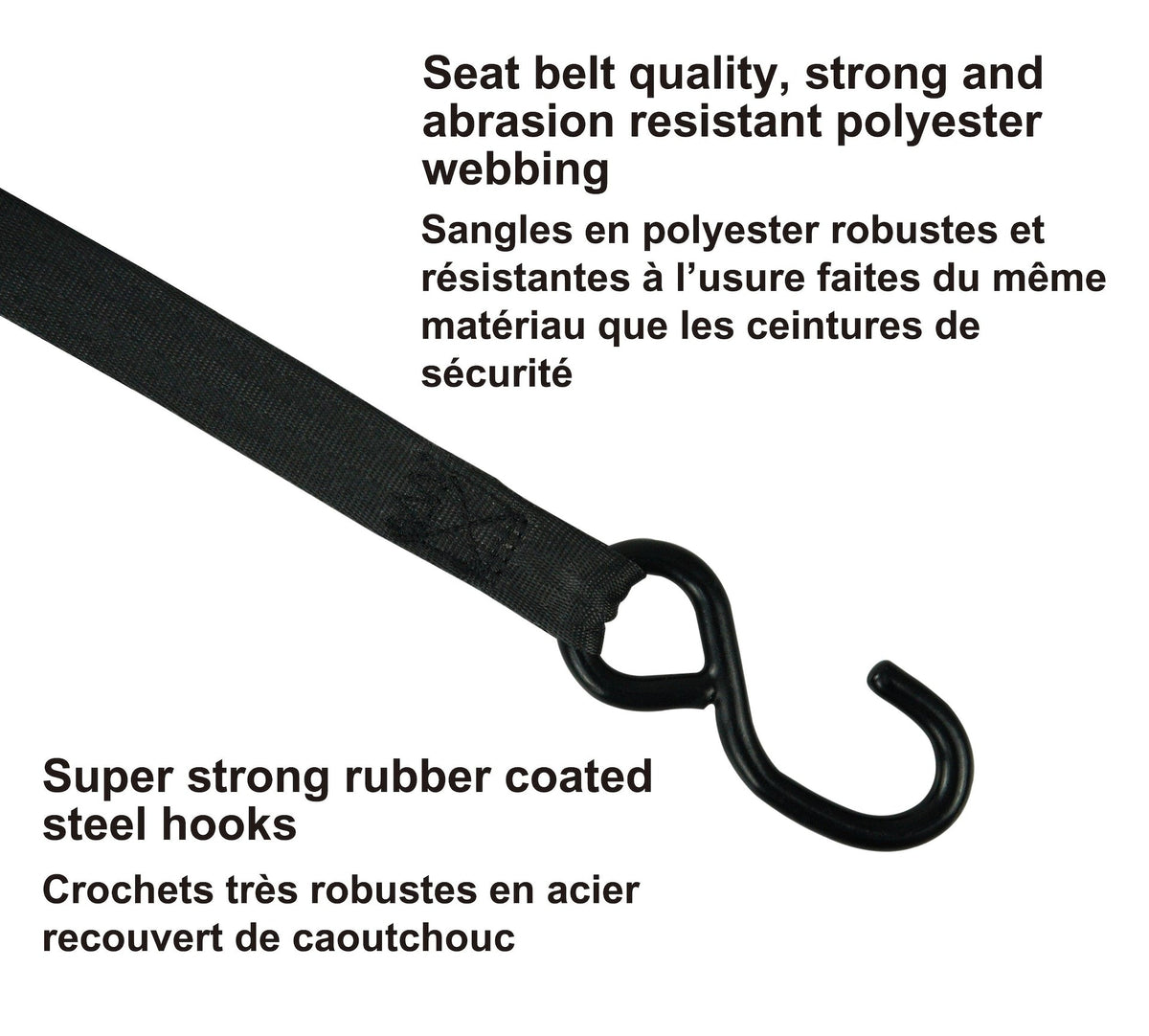 1,500-lb Retractable Transom Tie Down Strap, 1-in x 6-ft (2.54 cm x 1.8 m), 2-pk Y8T2 - product image 5