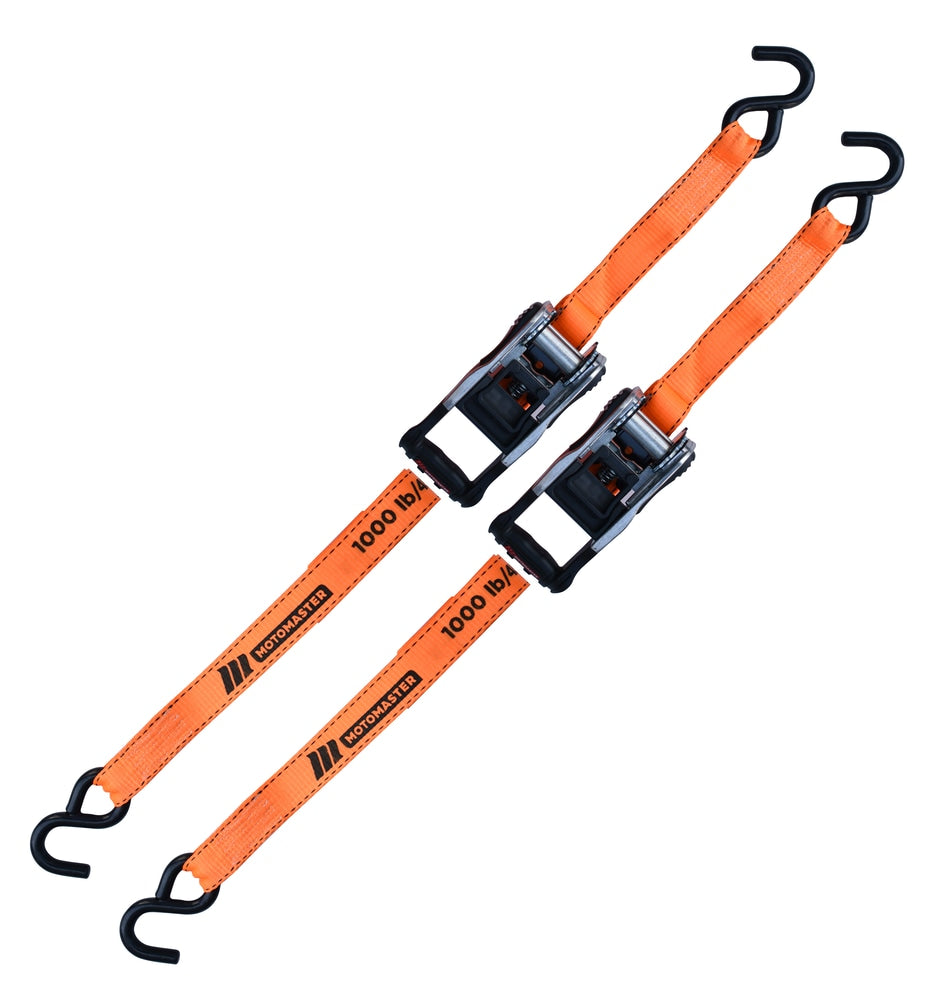 3,000-lb Heavy-Duty Ratchet Tie Down Straps, with Power Grip Padded Handles, 1.25-in x 10-ft, 2-pk Y7D6 - product image 1