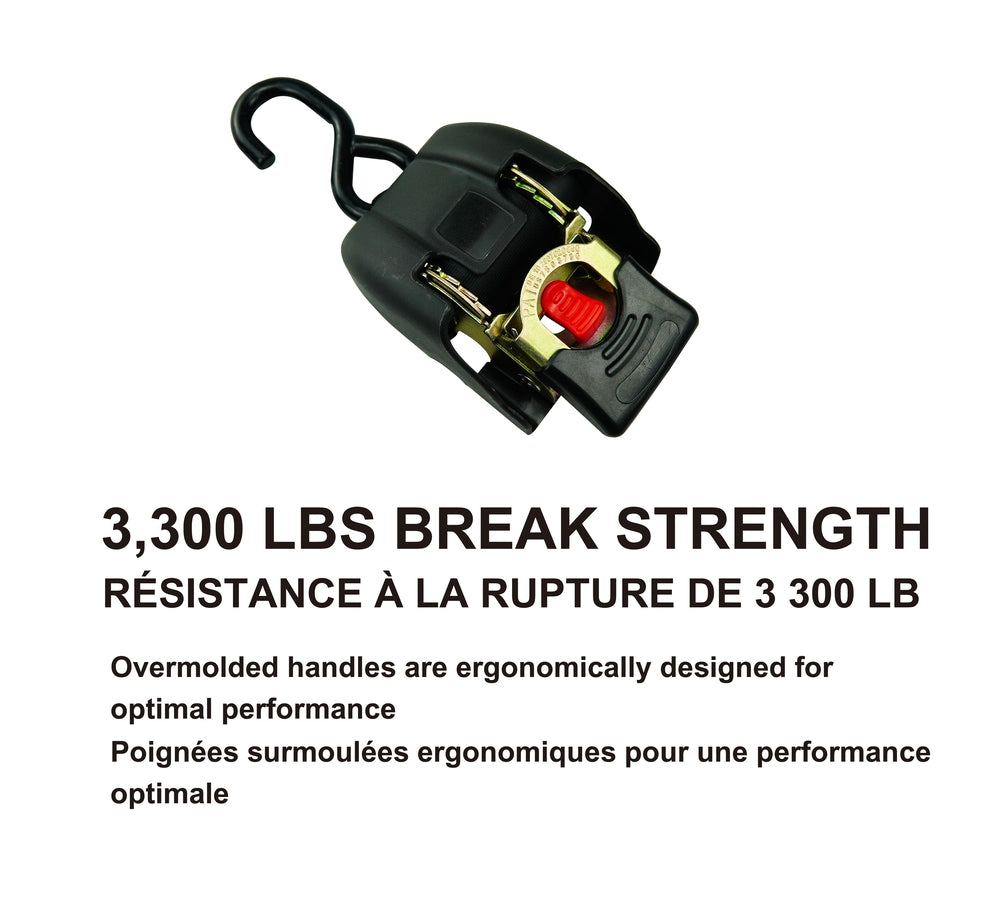 3,300-lb Retractable Transom Tie Down Strap, 2-in x 43-in, 2-pk W0S7 - product image 5