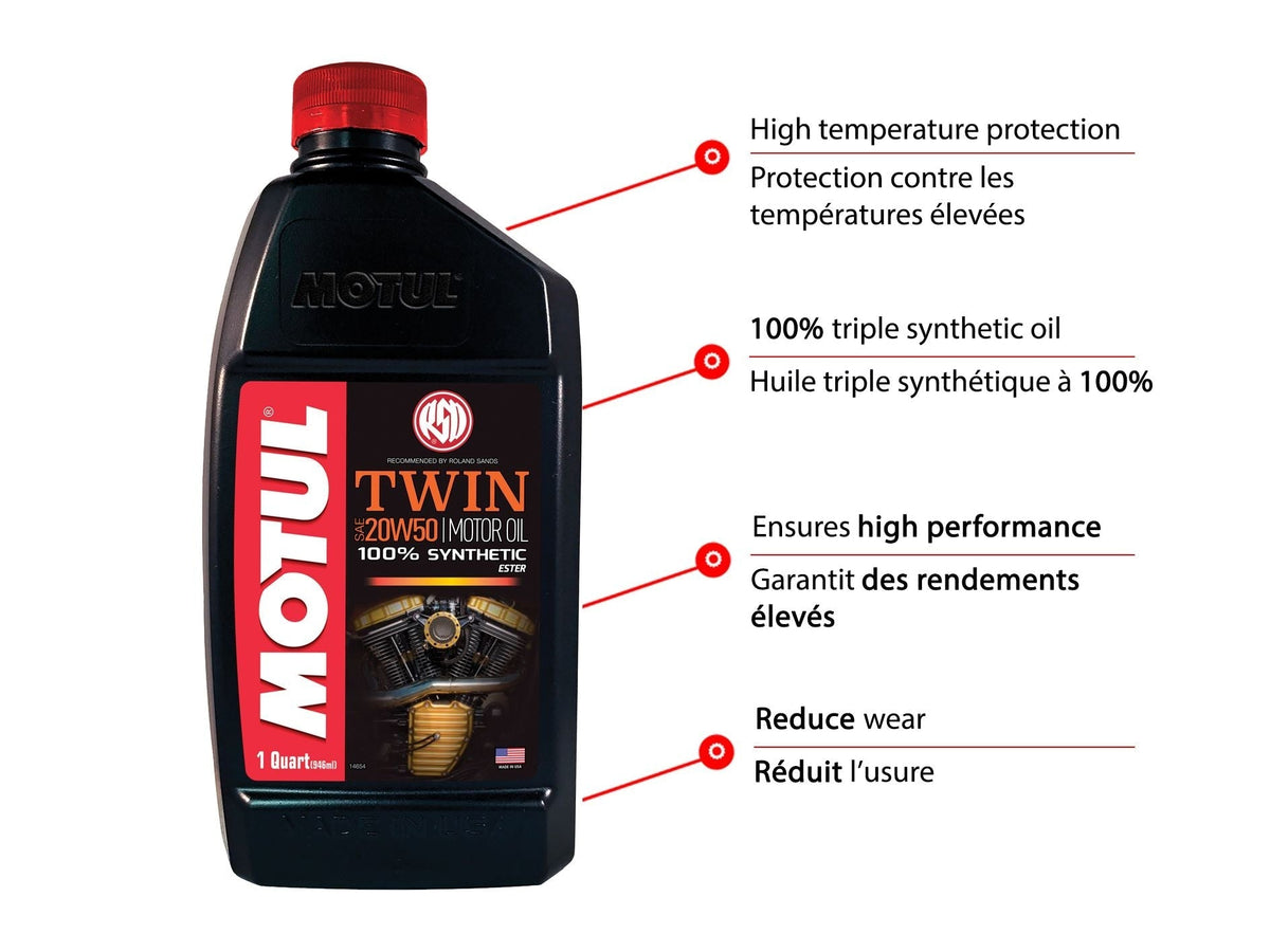 Twin Synthetic Motorcycle Motor Oil 20W50, 946-mL T5K1 - product image 2