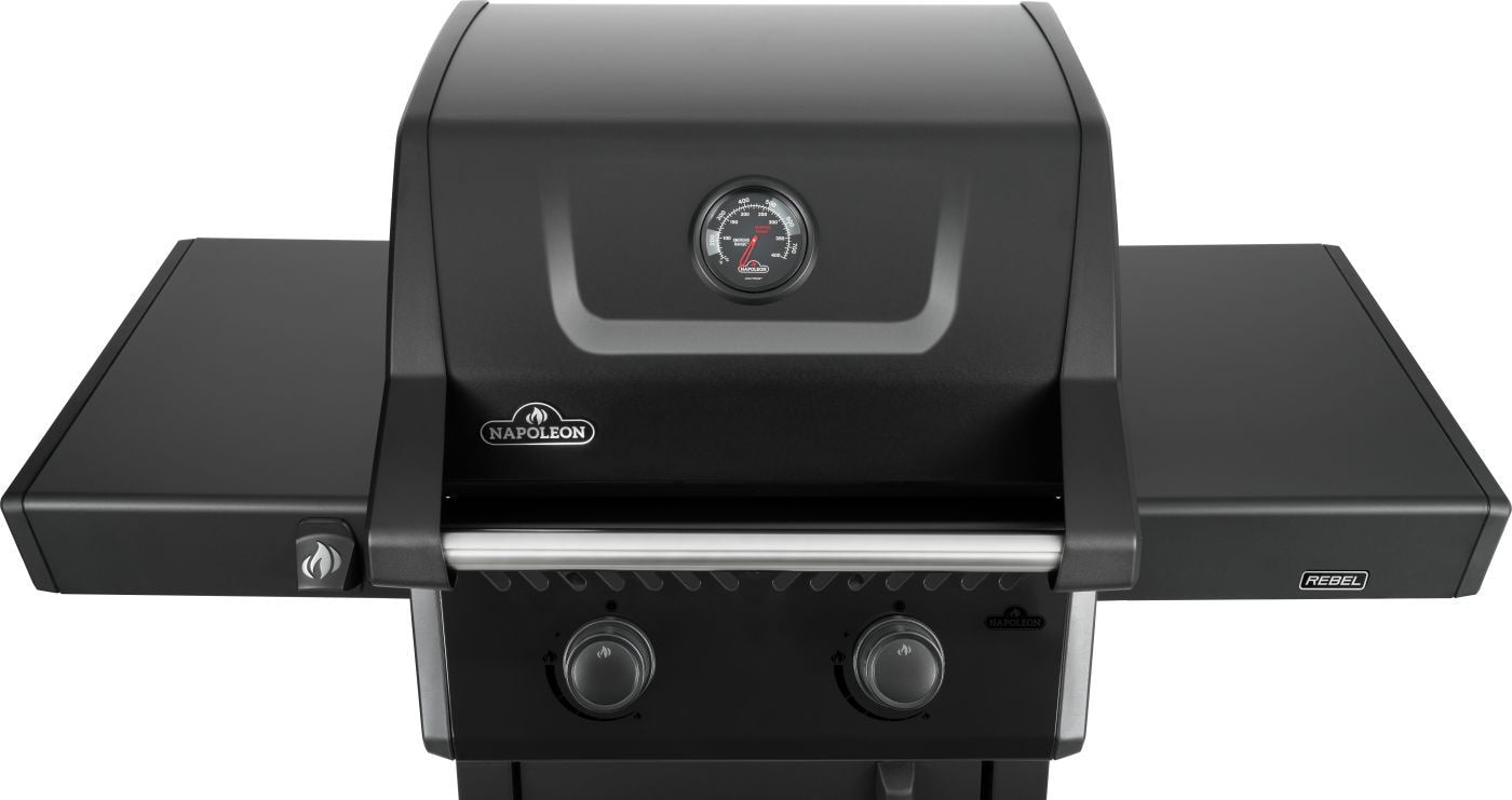 Rebel 365 2-Burner LP Gas BBQ, Matte Black K6W0 - product image 2