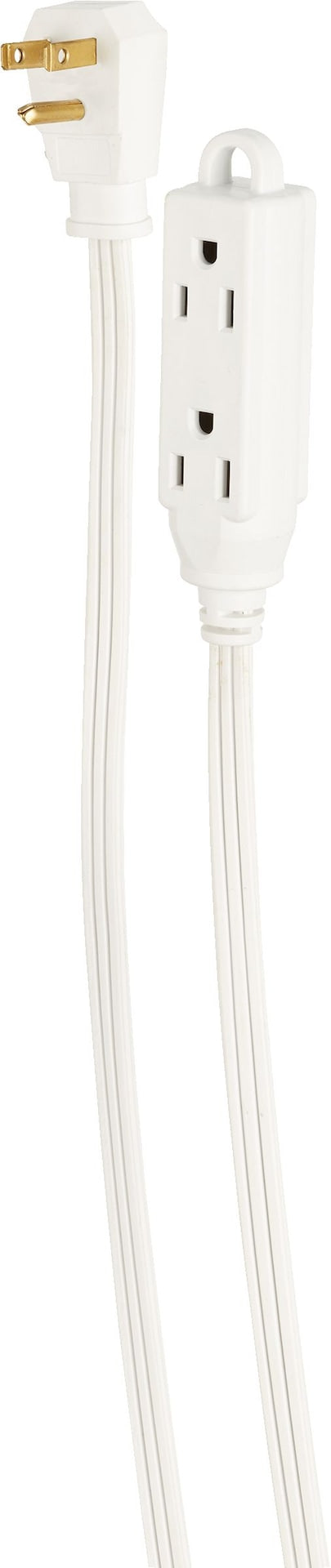 3-ft 3-in 16/3 Indoor Extension Cord with Right Angle Plug, 3 Grounded Outlets, White O6F1 - product image 4