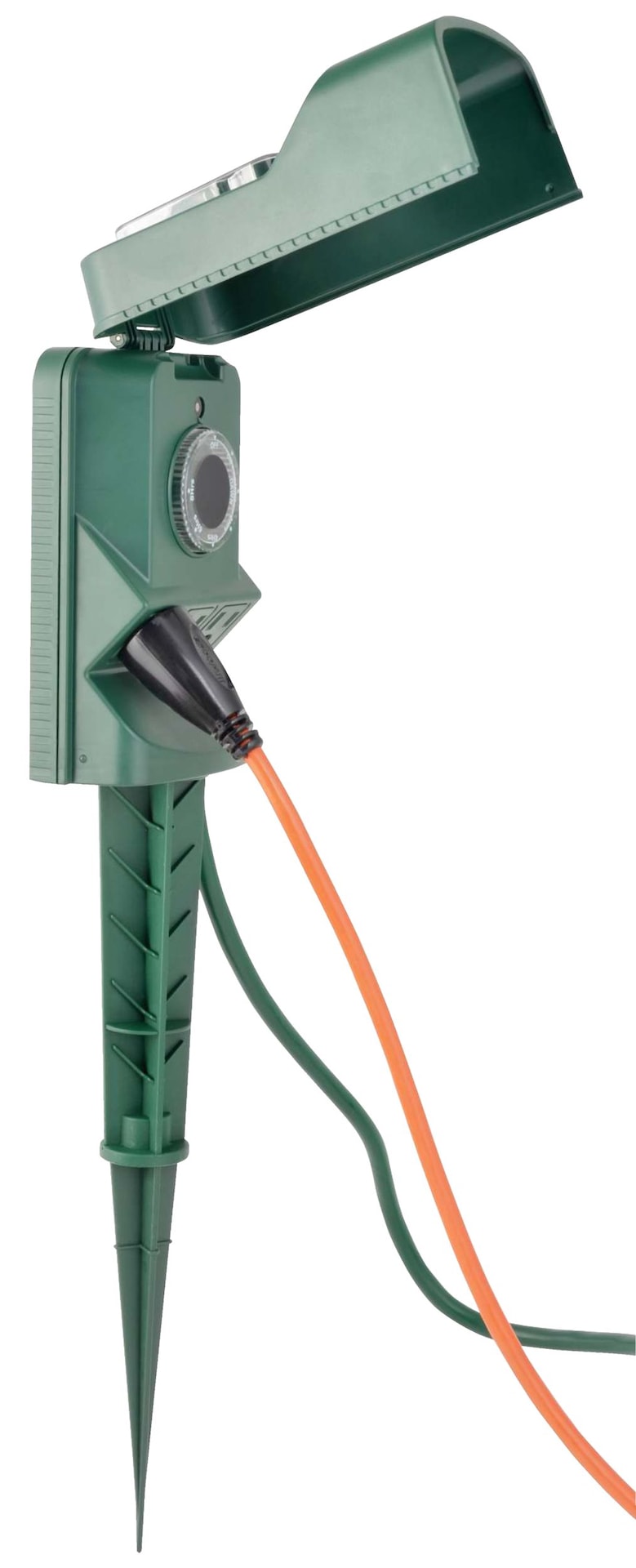 3-Outlet Outdoor Power Stake with 6-ft Cord and Timer, Green C7J5 - product image 4