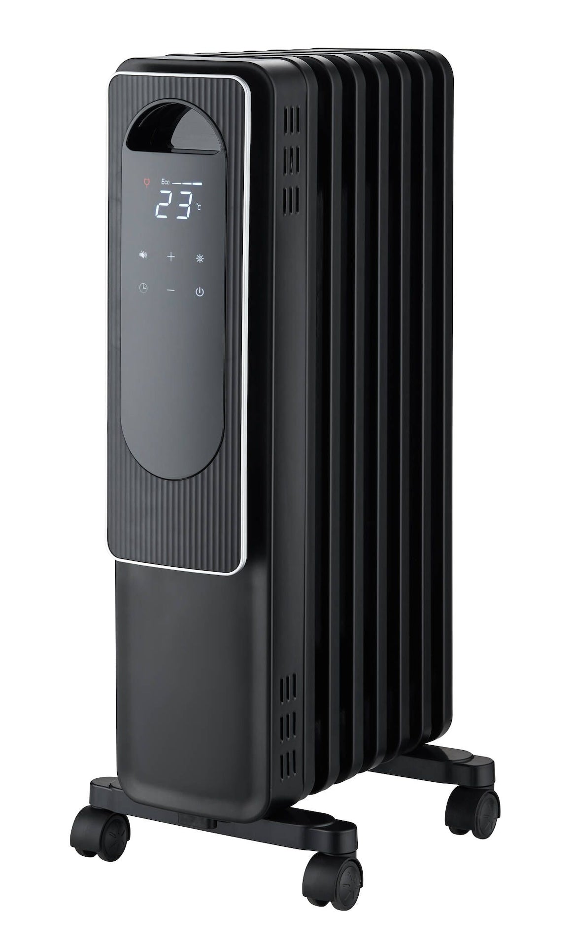 Digital Electric Oil-Filled Radiator Heater with Remote Control, 1500W, Black X5N3 - product image 2