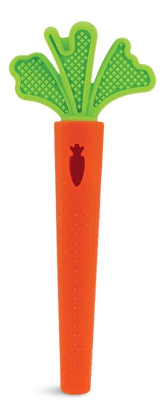 BPA-Free Hollow Silicone Sensory Carrot Teething Tube H2Z9 - product image 1