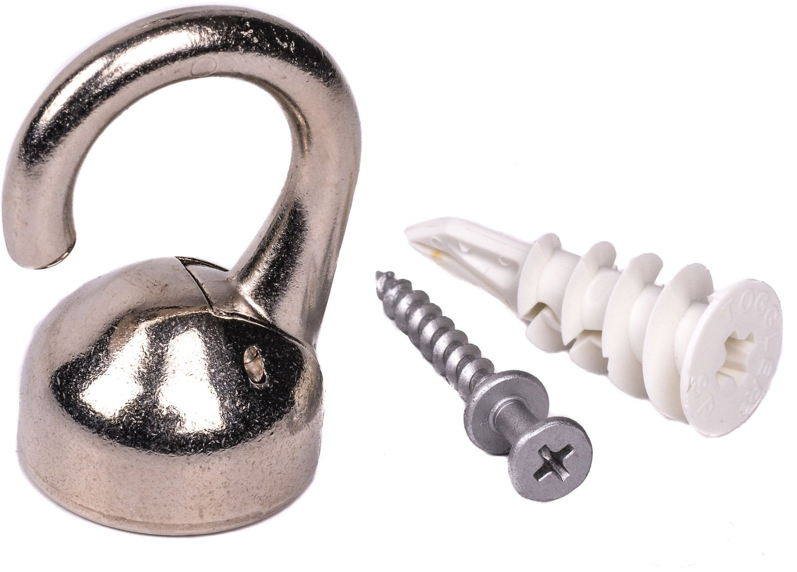 Elephant Ceiling Hook, 360 Swivels, Tool-Free, 100-lb Capacity, Nickel-Finish, 1-pk I1J9 - product image 1