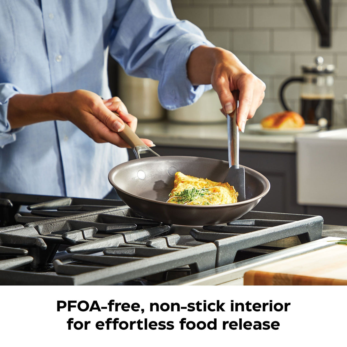 Classic Cookware Set, Non-Stick, PFOA-Free, Oven Safe, Champagne Bronze, 12-pc S1B9 - product image 8
