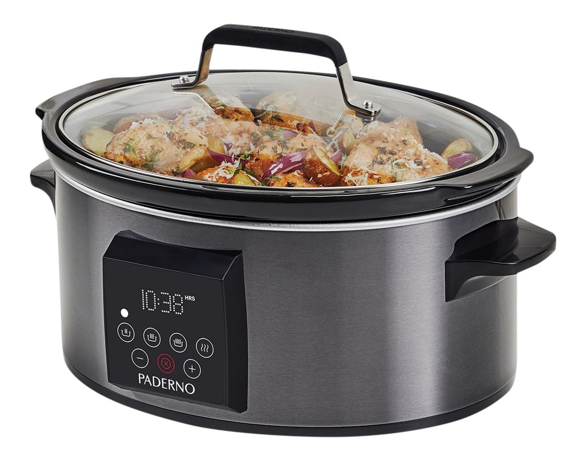 Digital Programmable Slow Cooker, Black Stainless Steel, 6qt T7P0 - product image 1