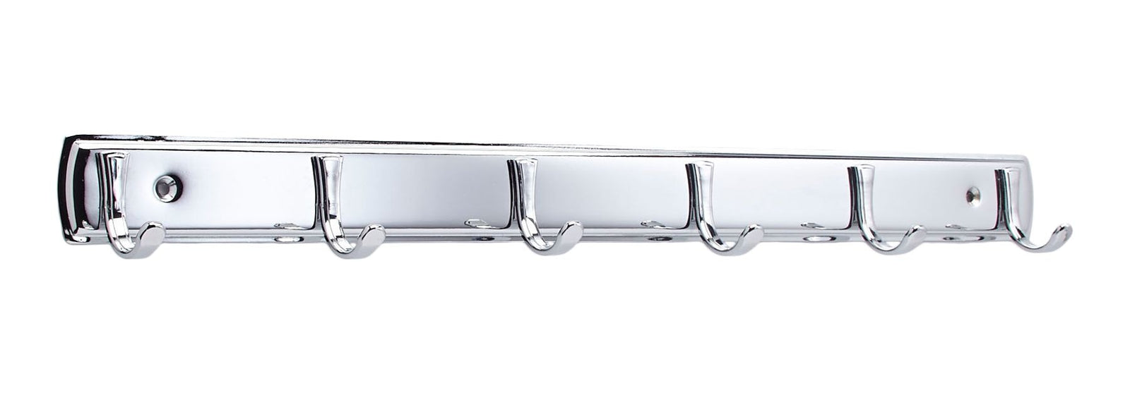 Stainless Steel 6-Hook Rail, Chrome, 19-in T0W4 - product image 1