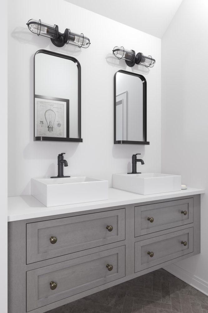 Breckenridge Single Handle High Arc Bathroom Sink Faucet, Push & Seal Drain, WaterSense Certified, Black C0I9 - product image 4