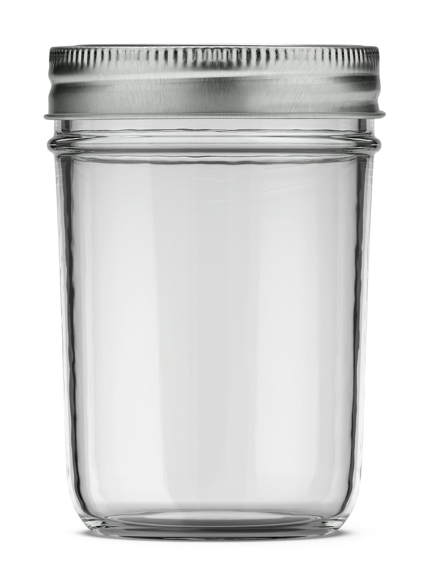 Mason Smooth Design Regular Mouth Glass Jar with Lid & Band, 8-oz, 12-pk N7R4 - product image 1