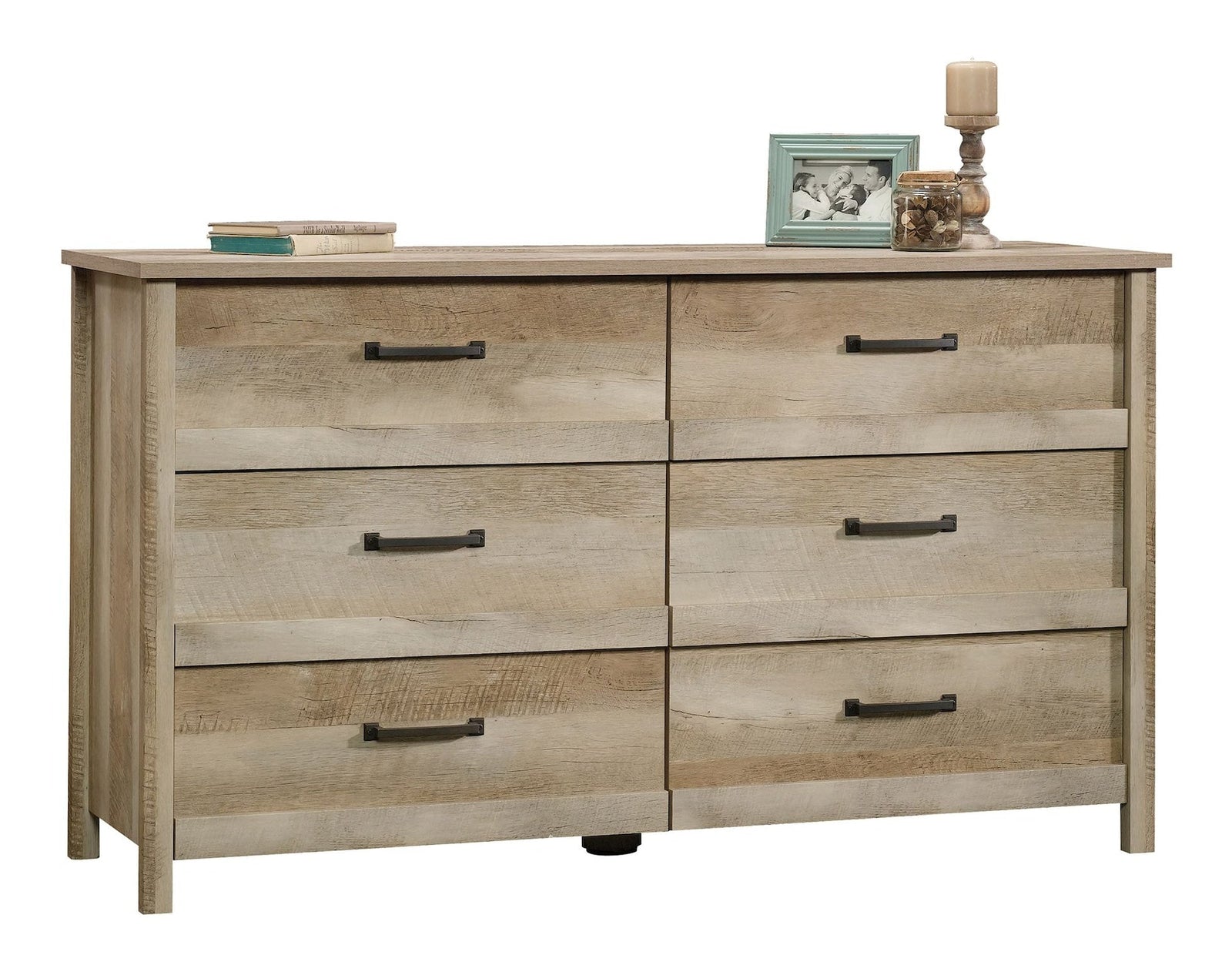 Cannery Bridge 6-Drawer Double Dresser/Chest Bedroom Storage, Lintel Oak Finish F8Z6 - product image 2